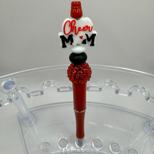 Cheer Mom Silicone Focal Bead Pen