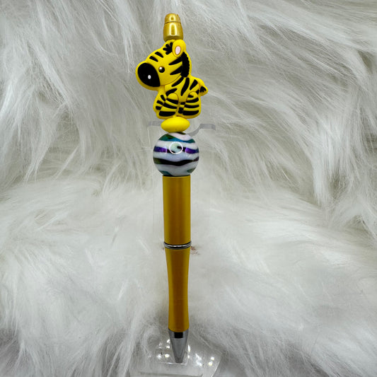 Special Zebra Silicone Focal Bead Pen