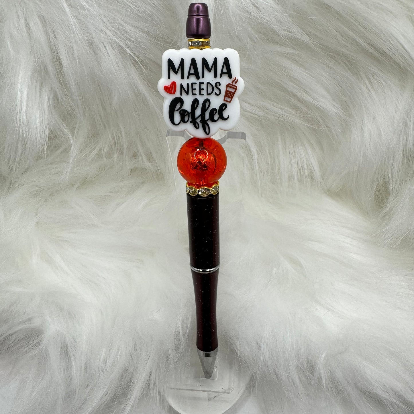 Mama Needs Coffee Silicone Focal Bead Pen