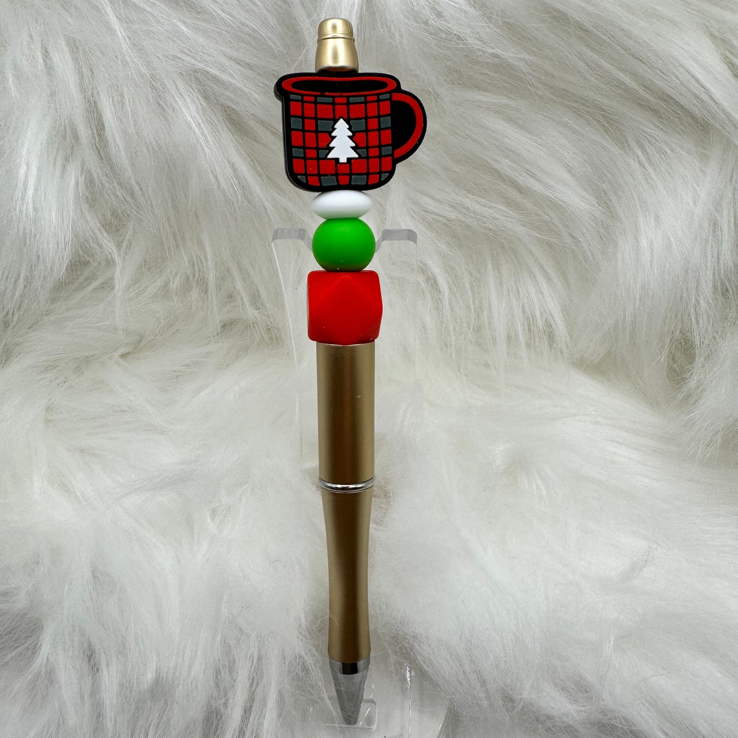 Christmas Mug Silicone Focal Bead Pen