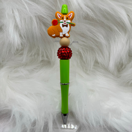 Corgi Silicone Focal Bead Pen