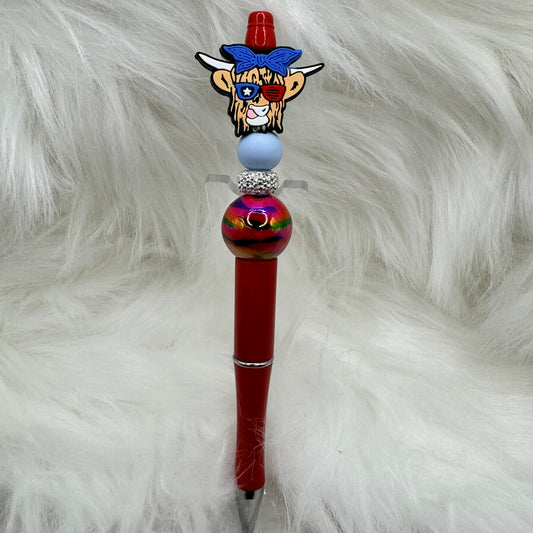 Cow Silicone Focal Bead Pen