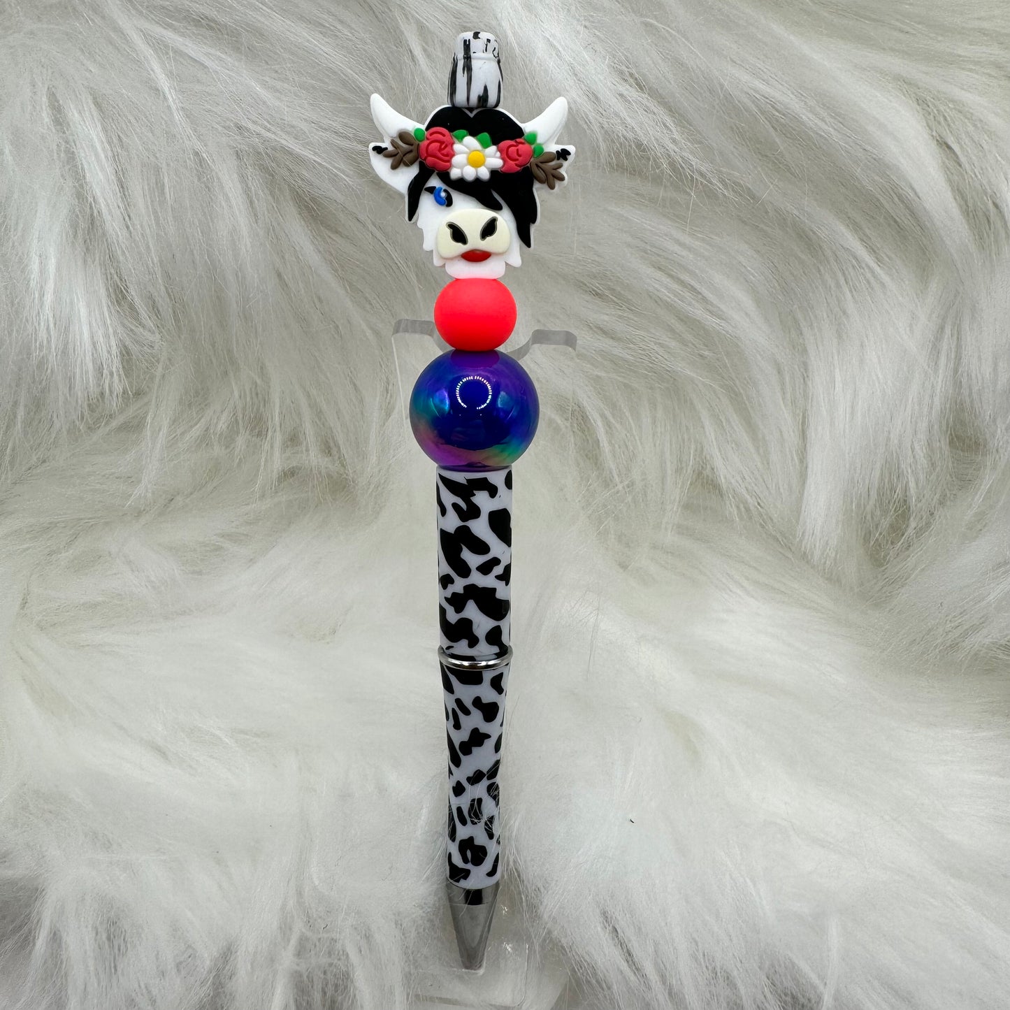 Cow Silicone Focal Bead Pen