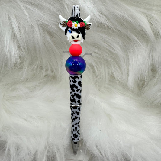 Cow Silicone Focal Bead Pen