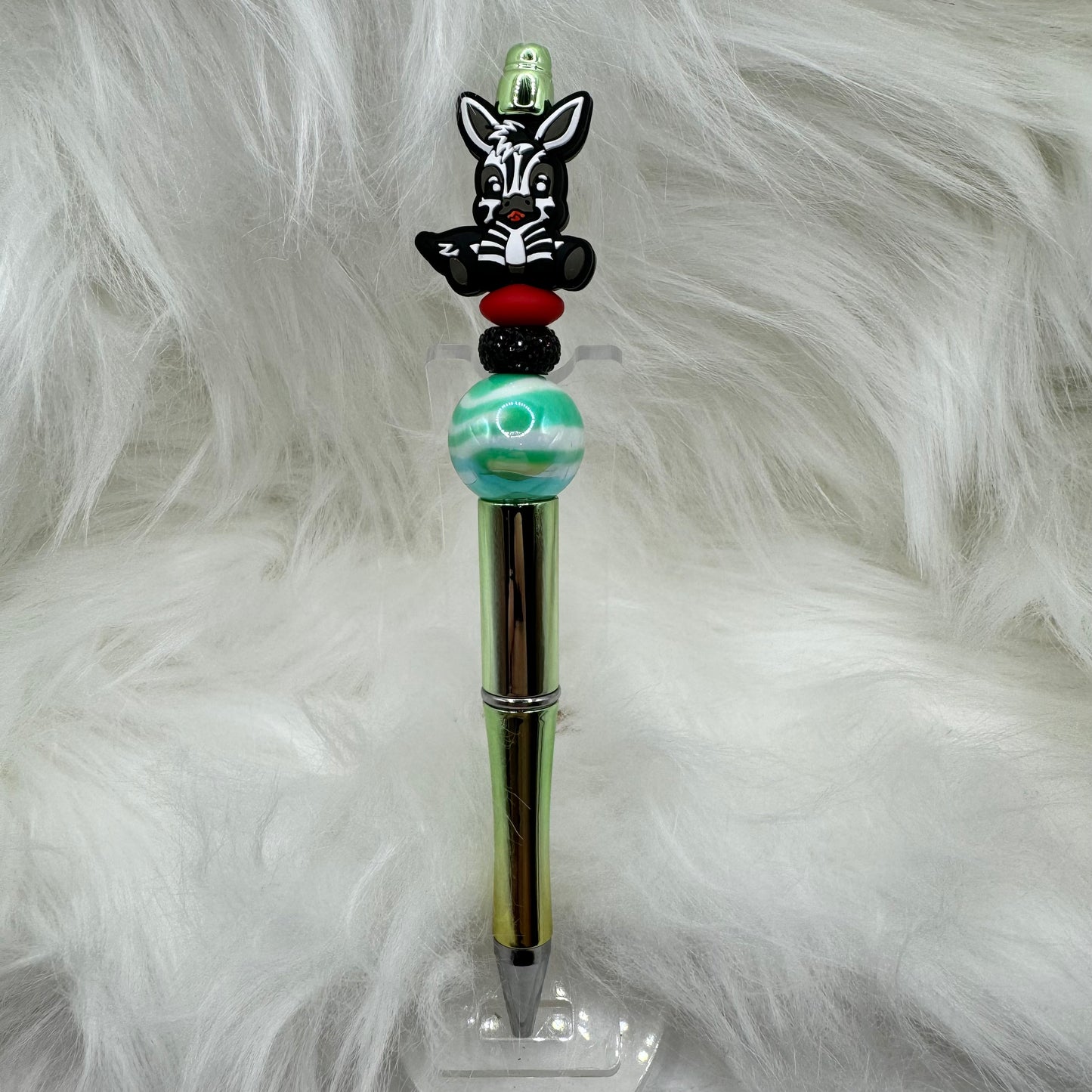 Special Zebra Silicone Focal Bead Pen