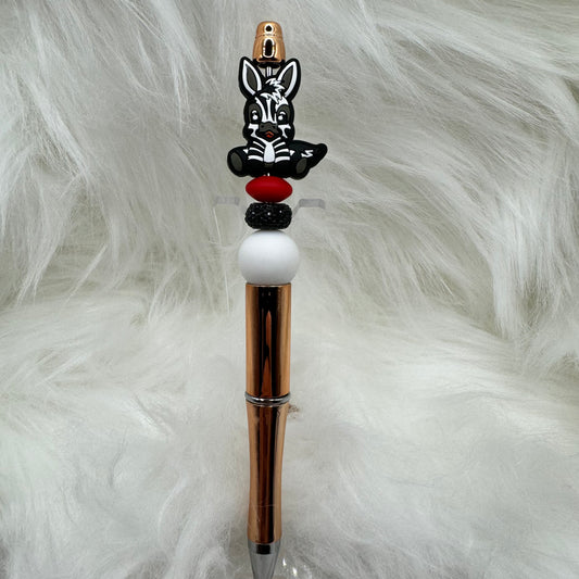 Special Zebra Silicone Focal Bead Pen