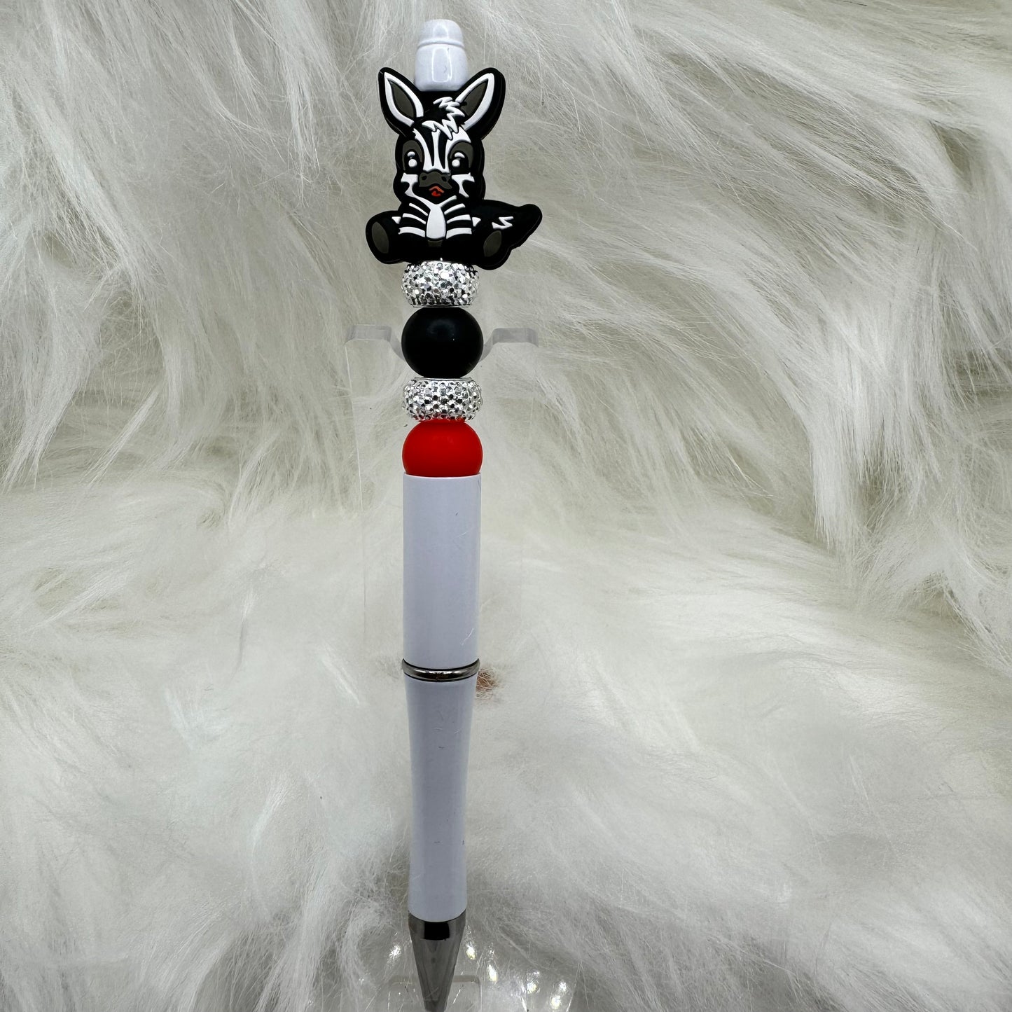 Special Zebra Silicone Focal Bead Pen